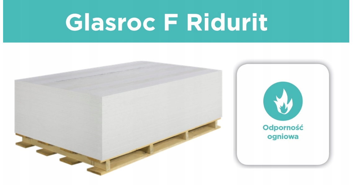 Glasroc F (Ridurit) RIGIPS 1200×2000mm gr. 15 mm