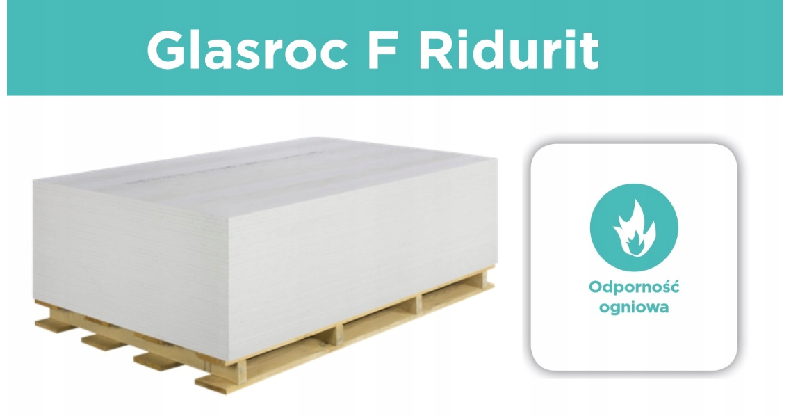 Glasroc F (Ridurit) RIGIPS 1200×2000mm gr. 20 mm